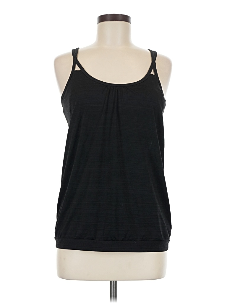 Pre-owned Athleta Tank Top Black Halter Neckline Tops