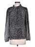 J.Crew Factory Store 100% Polyester Polka Dots Black Long Sleeve Blouse Size M - photo 1
