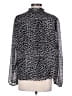 J.Crew Factory Store 100% Polyester Polka Dots Black Long Sleeve Blouse Size M - photo 2