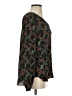 Maurices 100% Polyester Floral Black Long Sleeve Blouse Size S - photo 4