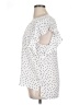 Elle 100% Polyester Polka Dots White Short Sleeve Blouse Size XL - photo 5