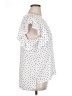 Elle 100% Polyester Polka Dots White Short Sleeve Blouse Size XL - photo 4
