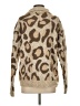 Aqua Animal Print Tan Pullover Sweater Size S - photo 2