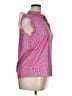 Unbranded 100% Polyester Animal Print Pink Short Sleeve Blouse Size XL - photo 4