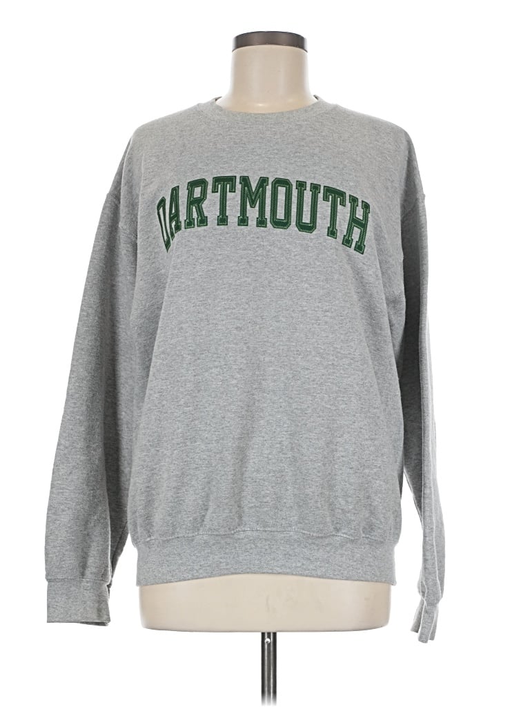 Pre-owned Gildan Sweatshirt In Gray