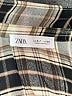 Zara Plaid Tan Long Sleeve Button-Down Shirt Size 6 - 7 - photo 3