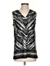 89th & Madison Silver Sleeveless Blouse Size S - photo 1