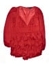 PrettyLittleThing 100% Polyester Red 3/4 Sleeve Top Size 12 - photo 1