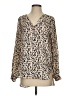 Selected Femme 100% Polyester Animal Print Tan Long Sleeve Blouse Size EU 34 / US 4 - photo 1