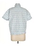 John Robshaw Print Blue Short Sleeve Blouse Size L - photo 2