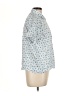 John Robshaw Print Blue Short Sleeve Blouse Size L - photo 4