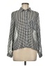 Elodie 100% Polyester Houndstooth Gray Long Sleeve Blouse Size M - photo 1