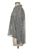 Elodie 100% Polyester Houndstooth Gray Long Sleeve Blouse Size M - photo 5