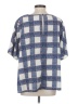 Carmakoma 100% Polyester Argyle Blue Short Sleeve Blouse Size S - photo 2
