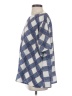 Carmakoma 100% Polyester Argyle Blue Short Sleeve Blouse Size S - photo 5