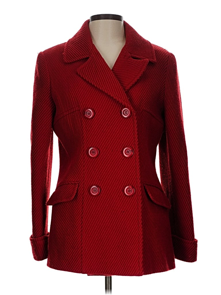 Pre-owned Moda International Coat In Red
