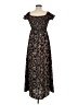 Shein 100% Polyester Floral Black Casual Dress Size 6 - photo 2