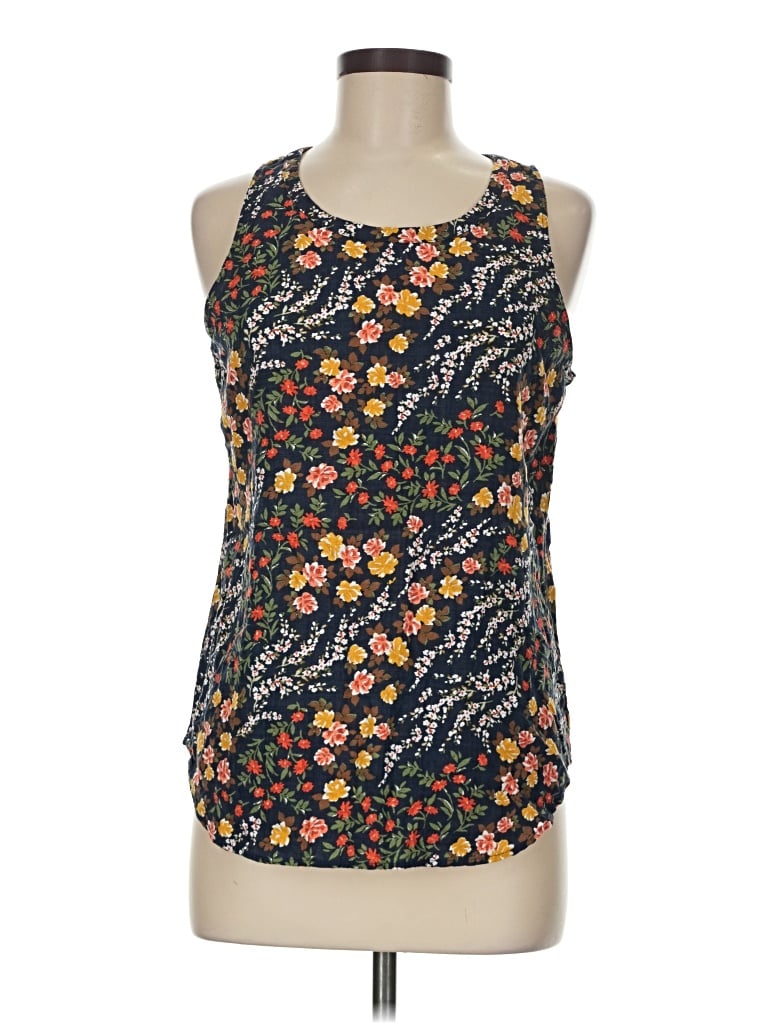 Pre-owned Van Heusen Tank Top Black Halter Neckline Tops
