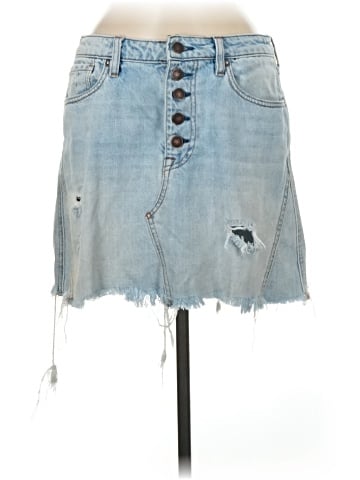 We the Free Denim Skirt (view 1)