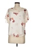 GF Collection 100% Polyester Ivory Short Sleeve Blouse Size M - photo 1