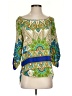 Aqua 100% Polyester Green 3/4 Sleeve Blouse Size S - photo 1
