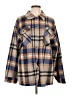 Unbranded 100% Polyester Plaid Brown Long Sleeve Blouse Size L - photo 1