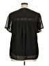 Unbranded 100% Polyester Black Short Sleeve Blouse Size XL (estimated) - photo 2