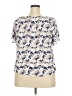 AB Studio 100% Rayon Ivory Short Sleeve Blouse Size XXL - photo 2