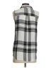 BeachLunchLounge 100% Rayon Gray Sleeveless Button-Down Shirt Size S - photo 2