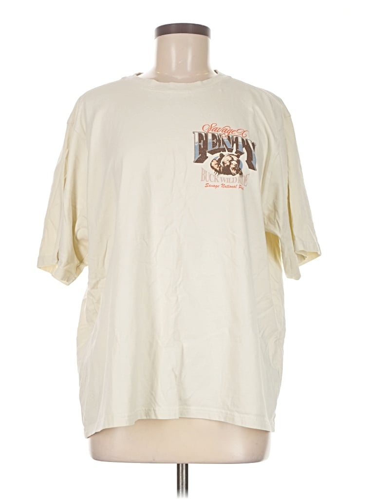 Pre-owned Savage X Fenty Short Sleeve T-shirt In White