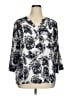 Monday Fun Silver 3/4 Sleeve Blouse Size 1X - photo 1