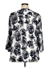 Monday Fun Silver 3/4 Sleeve Blouse Size 1X - photo 2