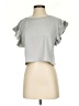 Zara 100% Baumwolle Gray Short Sleeve Top Size S - photo 1
