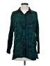 Endless Knot Art 100% Rayon Teal Long Sleeve Button-Down Shirt Size S - photo 1