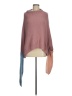 PrettyLittleThing 100% Viscose Color Block Pink Poncho Size 8 - photo 1