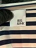 Iris & Ink 100% Silk Stripes Ivory Long Sleeve Silk Top Size 10 - photo 7