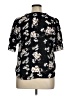 Jon & Anna 100% Polyester Floral Black Short Sleeve Blouse Size XL - photo 2