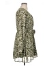 Ever 100% Polyester Green Casual Dress Size L - photo 4