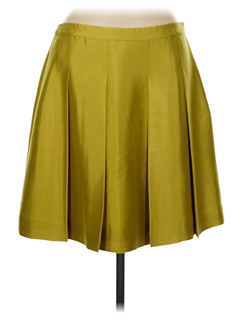 Pre-owned Jcrew Silk Skirt In Green