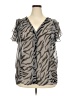 Bay Studio 100% Polyester Gray Short Sleeve Blouse Size 2X - photo 1