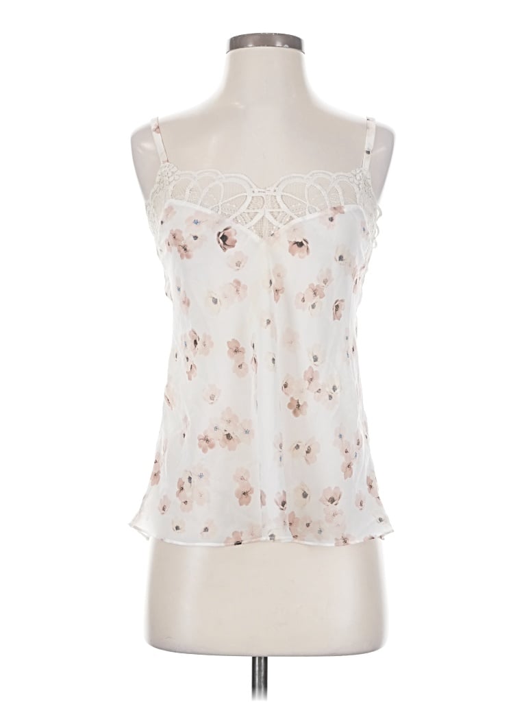 Pre-owned Flora Nikrooz Sleeveless Blouse In White