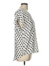 Charming Charlie 100% Polyester Stars Silver Short Sleeve Blouse Size L - photo 4