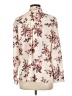 Express Outlet 100% Polyester Floral Ivory Long Sleeve Blouse Size L - photo 2
