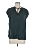 Fab'rik 100% Polyester Teal Short Sleeve Blouse Size M - photo 1
