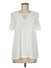 White Mark Ivory Short Sleeve Top Size M - photo 1