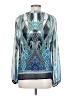 Rose + Olive Blue Long Sleeve Blouse Size S - photo 2