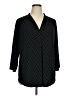 Charter Club Polka Dots Black 3/4 Sleeve Blouse Size 1X - photo 1