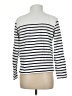 J.Crew 100% Cotton Stripes White Silver Long Sleeve Top Size M - photo 2