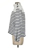 J.Crew 100% Cotton Stripes White Silver Long Sleeve Top Size M - photo 5