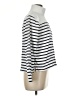 J.Crew 100% Cotton Stripes White Silver Long Sleeve Top Size M - photo 4